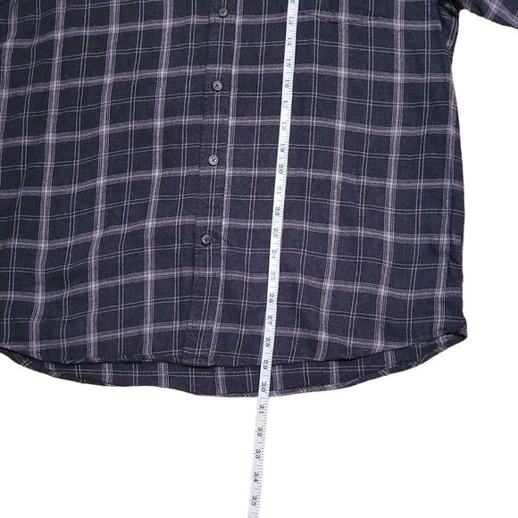 St John’s Bay Flannel Button Down classic fit Gray/ Silver Mens Large - Picture 9 of 9
